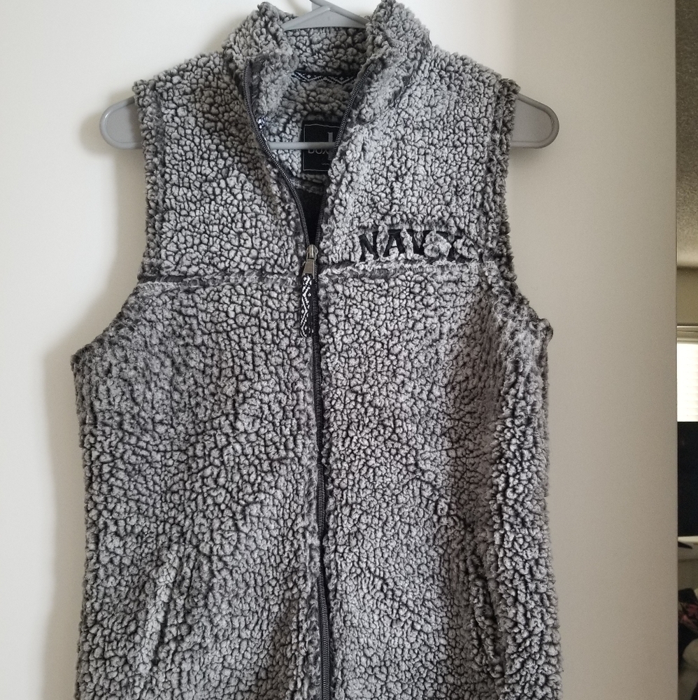 Heather gray sherpa M